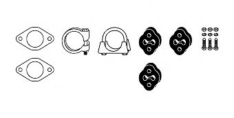 HJS 82 44 7589 Mounting Kit, exhaust system